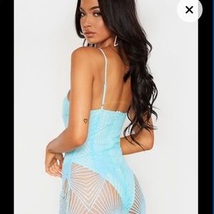 Glitter sky blue dress